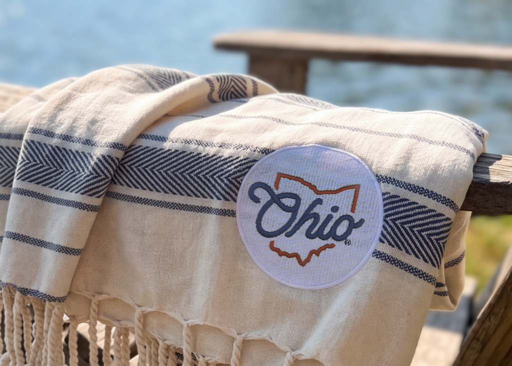 Ohio The Heart of it All — Bungalow Beach Towel Outdoor View